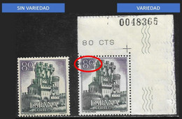 CASTILLOS ESPAÑA - AÑO 1966 - Nº EDIFIL 1743ita - VARIEDAD - Variedades & Curiosidades