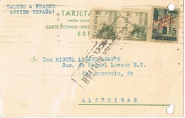35495. Tarjeta Privada Comercial BARCELONA 1939. CENSURA MILITAR, Guerra Civil, Recargo Ayuntamiento - Barcelone