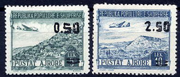 ALBANIA 1953 Airmail Surcharged 0.50  And 2.50 In Black MNH / **.  Michel 523-24 - Albania