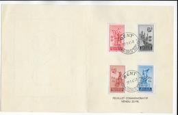 BELGIQUE - 1948 - YT 781/784 SERIE FONDATION ANSEELE Sur FEUILLET SPECIAL - Briefe U. Dokumente