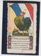 France WWI Orleans - Pro Patria (Spanish Text) Vignette Rooster Light Yellow Brest Cinderella - Militärmarken