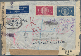 Afghanistan: 1943 Censored Airmail Cover From Mazare-Charif (Mazar-i-Sharif) To Schaffhausen, Switze - Afghanistan