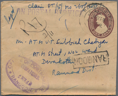 Birma / Burma / Myanmar: 1945 British Military Admin.: Three Postal Stationery Envelopes 1a., Two Wi - Myanmar (Burma 1948-...)