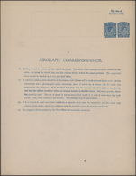 Ceylon / Sri Lanka: 1944 (ca.), Unused Postal Stationery Airgraph KGVI 10 Cents Blue On Cream With F - Sri Lanka (Ceilán) (1948-...)