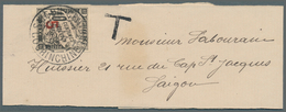 Französisch-Indochina - Portomarken: 1905. News-Band Wrapper Addressed To Saigon Bearing Indo-China - Strafport