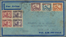 Französisch-Indochina - P.O. Südchina - Kouang-Tcheou: 1937, 1/5 C. (pair), 4/5 C. (pair), 10 C., 25 - Altri & Non Classificati
