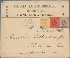 Hongkong: 1900/03, QV 5 C. Lemon With KEVII 1 C., 4 C. Tied "VICTORIA HONG KONG 20 OC 03" To Cover V - Otros & Sin Clasificación