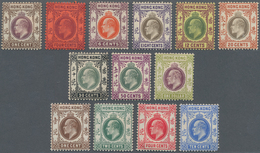 Hongkong: 1903/07, KEVII 1 C./$1-ex Plus Revised Colours, Unused Mounted Mint (Michel Cat. Ca. 600.- - Autres & Non Classés