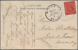 Hongkong: 1904, KEVII 4 C. Lilac On Red Tied By "German Sea Posts New Guinea Branch Line 30/3 07" To - Sonstige & Ohne Zuordnung