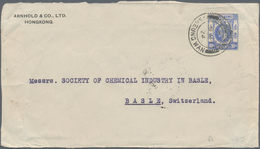 Hongkong: 1921, KGV 10 C. Tied "HONG KONG SHEUNG WAN 19 AP 24" To Front Cover To Board Of Chemical I - Other & Unclassified