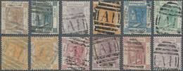 Hongkong - Treaty Ports: Amoy: 1863/96, QV Wmk. Crown CC And Wmk. Crown CA, Accumulation Of 12, All - Other & Unclassified