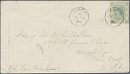 Hongkong - Treaty Ports: Amoy, 1884, Envelope Addressed To New York Bearing Hong Kong SG 37, 10 C. G - Other & Unclassified