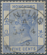 Hongkong - Treaty Ports: Anping: 1882, QV Definitive Wmk. CA 5c Pale Blue, Cancelled By Scarce And P - Altri & Non Classificati