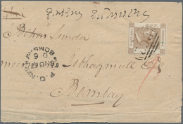 Hongkong - Treaty Ports: FOOCHOW: 1865, 2 C. Light Brown Wmk. Crown CC Tied "B62" To Wrapper To Bomb - Andere & Zonder Classificatie