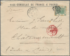 Hongkong - Treaty Ports: Pakhoi: 1883, QV 10 C. Green Tied "B62" To Cover With Printed Header "VICE- - Other & Unclassified