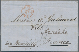 Hongkong - Treaty Ports: 1858. Stamp-less Folded Letter Written From Shanghai Dated '3rd Aprl /1858' - Other & Unclassified