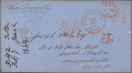 Hongkong - Treaty Ports: 1864, Red Oval "Forwarded By/H. FOGG & Co./SHANGHAI" W. Faint "SHANGHA(I) F - Otros & Sin Clasificación