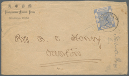 Hongkong - Treaty Ports: Shanghai: 1882/83, QV 5 C. Ultra Tied "SHANGHAI C SP 30 93" To Canton/China - Autres & Non Classés