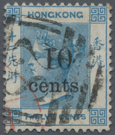 Hongkong - Treaty Ports: Swatow: 1876, QV 10 C./12 C. Light Blue Wmk Crown CC Canc. Vertical Killer - Otros & Sin Clasificación