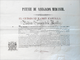 Hongkong - Besonderheiten: 1855, Ship Captains Master Patent (460x610 Mm) Originally Issued In Calla - Other & Unclassified