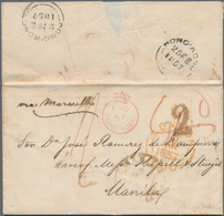 Hongkong - Besonderheiten: 1857, Vermillion Crowned Circle "PAID AT HONG KONG" W. "HONG KONG 25 FEB - Autres & Non Classés