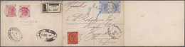 Hongkong - Besonderheiten: 1899, "LATE FEE PAID/13 DEC 1899/HONG KONG" On Reverse Of Three-part-pano - Andere & Zonder Classificatie