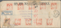 Hongkong - Besonderheiten: 1935, Universal Midget-meter Mark Cover With 4 C X 10 W. "REGISTERED GPO - Autres & Non Classés