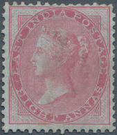 Indien: 1855 QV 8a. Carmine On Blue Glazed Paper, Unused Without Gum, Small Thin At Top And A Lttle - 1852 Provincia De Sind