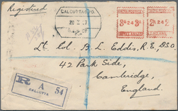 Indien: 1927 METER MARK: Registered Cover From Gillanders, Arbuthnot & Co. (Forwarder!) In Calcutta - 1852 Provinz Von Sind