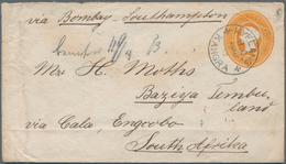 Indien - Ganzsachen: 1902 Destination TEMBULAND: Postal Stationery Envelope 2a6p. Orange Used From T - Ohne Zuordnung