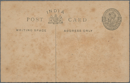 Indien - Ganzsachen: 1918 Postal Stationery Card ¼a. Grey, Similar To 1914 Issue But INDIA Less Curv - Unclassified