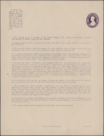 Indien - Ganzsachen: 1943-45 Two "Forces Letter" Aircraft Forms, One With KGVI. 3a. Deep Violet, The - Unclassified
