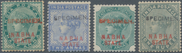 Indien - Konventionalstaaten - Nabha: NABHA 1885-1900: Complete Set Of Four Optd. "NABHA/STATE" In R - Andere & Zonder Classificatie