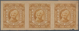 Indien - Feudalstaaten: JODHPUR 1930 REVENUES: Proof Of 'Maharaja Umed Singh' Revenue Stamp 1a. Insc - Otros & Sin Clasificación