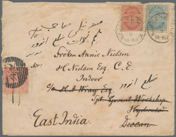 Indien - Feudalstaaten - Hyderabad: 1891 THE UNIQUE COMBINATION FRANKING DENMARK WITH HYDERABAD SENT - Sonstige & Ohne Zuordnung