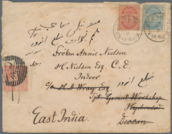 Indien - Feudalstaaten - Hyderabad: 1891 THE UNIQUE COMBINATION FRANKING DENMARK WITH HYDERABAD SENT - Autres & Non Classés