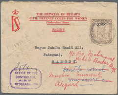 Indien - Feudalstaaten - Hyderabad: HYDERABAD-Officals 1934-44: Printed Envelope For "THE PRINCESS O - Altri & Non Classificati