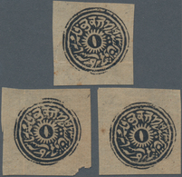 Indien - Feudalstaaten - Jammu & Kashmir: JAMMU & KASHMIR 1874 Special Printing 4a. Deep Black, Thre - Other & Unclassified