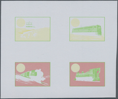Irak: 1975. Collective, Progressive Proof Sheets (2 Phases) For The Complete Set (4 Values) "Taurus - Iraq