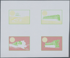 Irak: 1975. Collective, Progressive Proof Sheets (2 Phases) For The Complete Set (4 Values) "Taurus - Irak