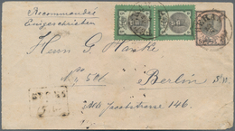 Iran: TEHERAN - RARE REGISTERED UPRATED 5ch POSTAL STATIONERY ENVELOPE TO OVERSEAS: Attractive 29 Se - Irán
