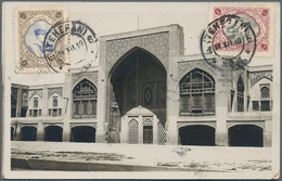 Iran: 1931, Shah 1 Ch. And 2 Ch. On Realphoto Postcard Cancelled TEHERAN 24.XII.10, Franked On The P - Iran