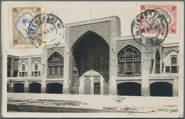 Iran: 1931, Shah 1 Ch. And 2 Ch. On Realphoto Postcard Cancelled TEHERAN 24.XII.10, Franked On The P - Irán