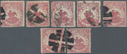 Japan: 1875, Birds 45 Sen Syll. 1 (7), All Used Copies With Scissor Separation Ec, Inc. Rejoinable H - Sonstige & Ohne Zuordnung