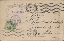 Japan: 1899/1914, Three Ppc With Unusual Destinations: Kiku 4 S. "KOBE" 1909 To Algeria (TOR Hotel P - Other & Unclassified