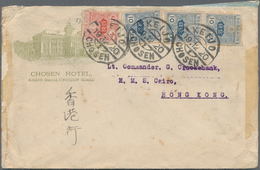 Japanische Post In Korea: 1914/19, "KEIJO 19.12.20", Three Strikes Tie 34 Sen Frank To "Chosen Hotel - Militärpostmarken