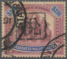 Japanische Besetzung  WK II - Malaya: 1942, General Issues, Fiscals, FMS $250 Ovpt. Boxed "tax", Use - Malesia (1964-...)