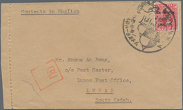 Japanische Besetzung  WK II - Malaya: Kedah, 1942, Two Censored Covers From "Alorstar" 1943 To Lunas - Malaysia (1964-...)