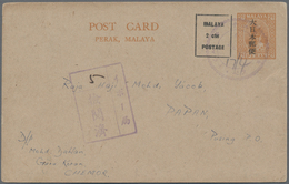 Japanische Besetzung  WK II - Malaya: Perak, 1942, Stationery, Dainipponyubin In Kanji On Card 2 C. - Malasia (1964-...)
