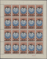 Jemen: 1954, 30b. On 1l., Provisionals, Overprint "airplane And Year Dates" On The Definitive Of 193 - Yémen